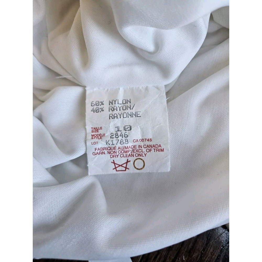 JS COLLECTIONS White Lace Vintage Midi Dress Sz 10 Formal Cocktail Wedding Dress - Picture 10 of 12